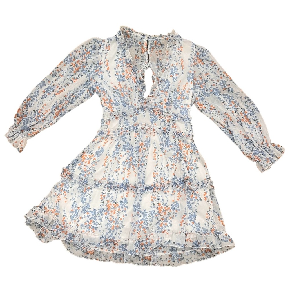 White Floral Dress Size Large